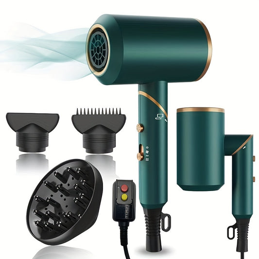 Compact Ionic Hair Dryer - Powerful 1800W Motor, Fast Drying, Travel-Friendly